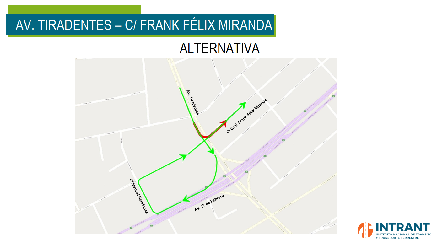 "El Gabinete de Transporte implementa la Fase II de restricción de giros a la izquierda en la avenida Tiradentes para mejorar la movilidad en Santo Domingo."