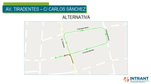Gabinete de Transporte implementará Fase II de la restricción de giros a la izquierda en la Av. Tiradentes