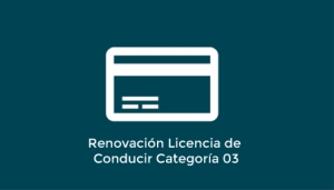 Renovación Licencia de Conducir Categoría 03