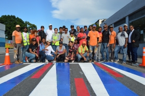 INTRANT y MOPC realizan Urbanismo Táctico por la seguridad peatonal en la UASD